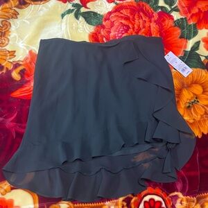 Wild Fable Black High-Low Ruffle Skirt